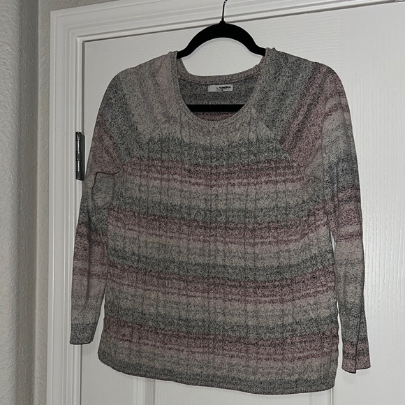 Sonoma Sweaters - Sonoma Women's Sweater in Gray and Pink Stripes size PL